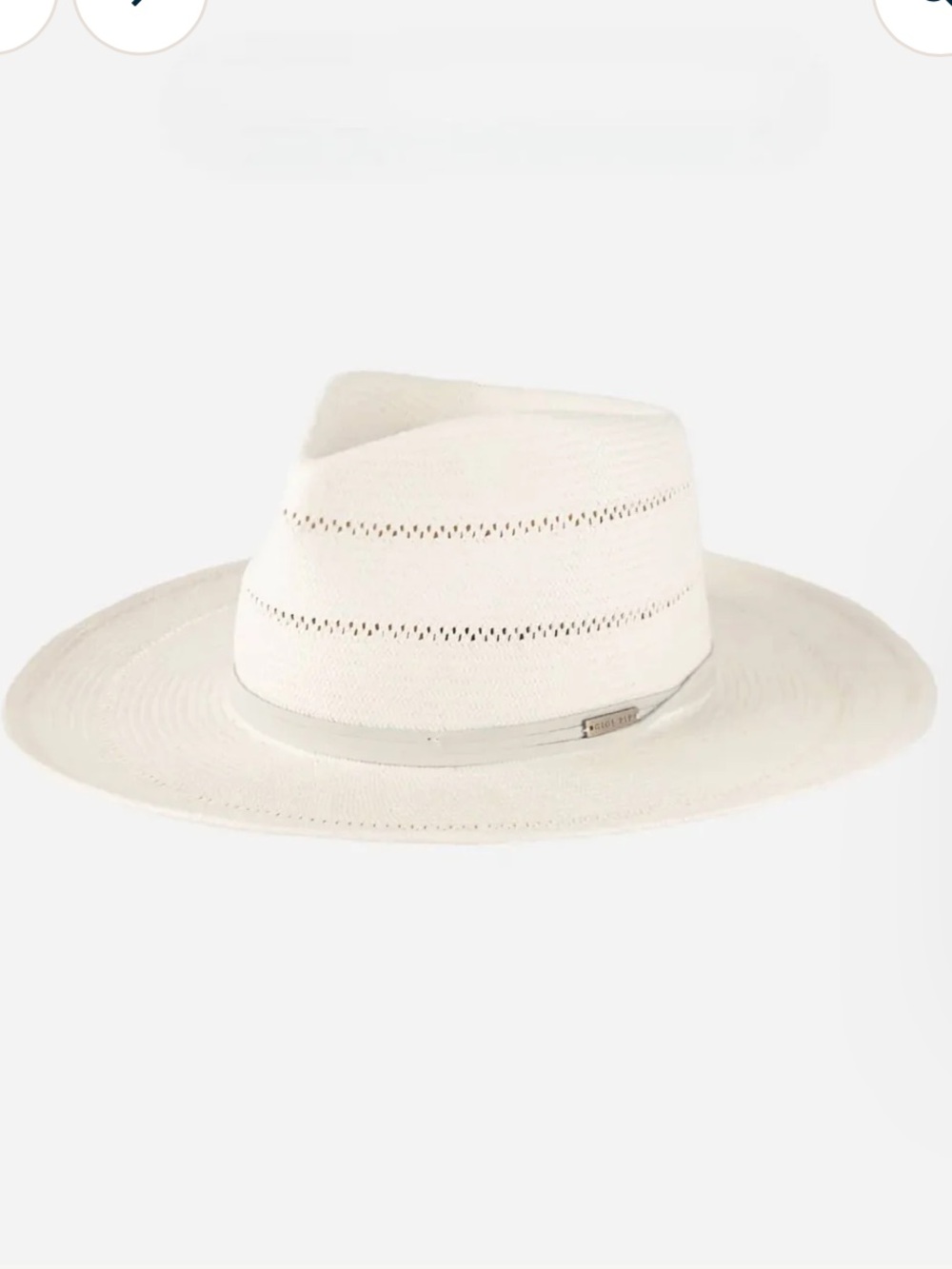 Gigi Pip Arlo Rancher Fedora Straw Hat Size 59 M/L